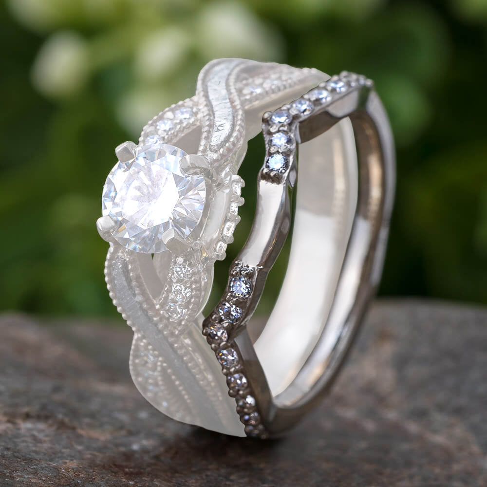 Heart Shaped Infinity Twist Diamond Engagement Ring In 14K Yellow Gold |  Fascinating Diamonds
